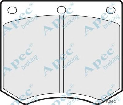 APEC BRAKING pad626 -  Комплект тормозных колодок, дисковый тормоз